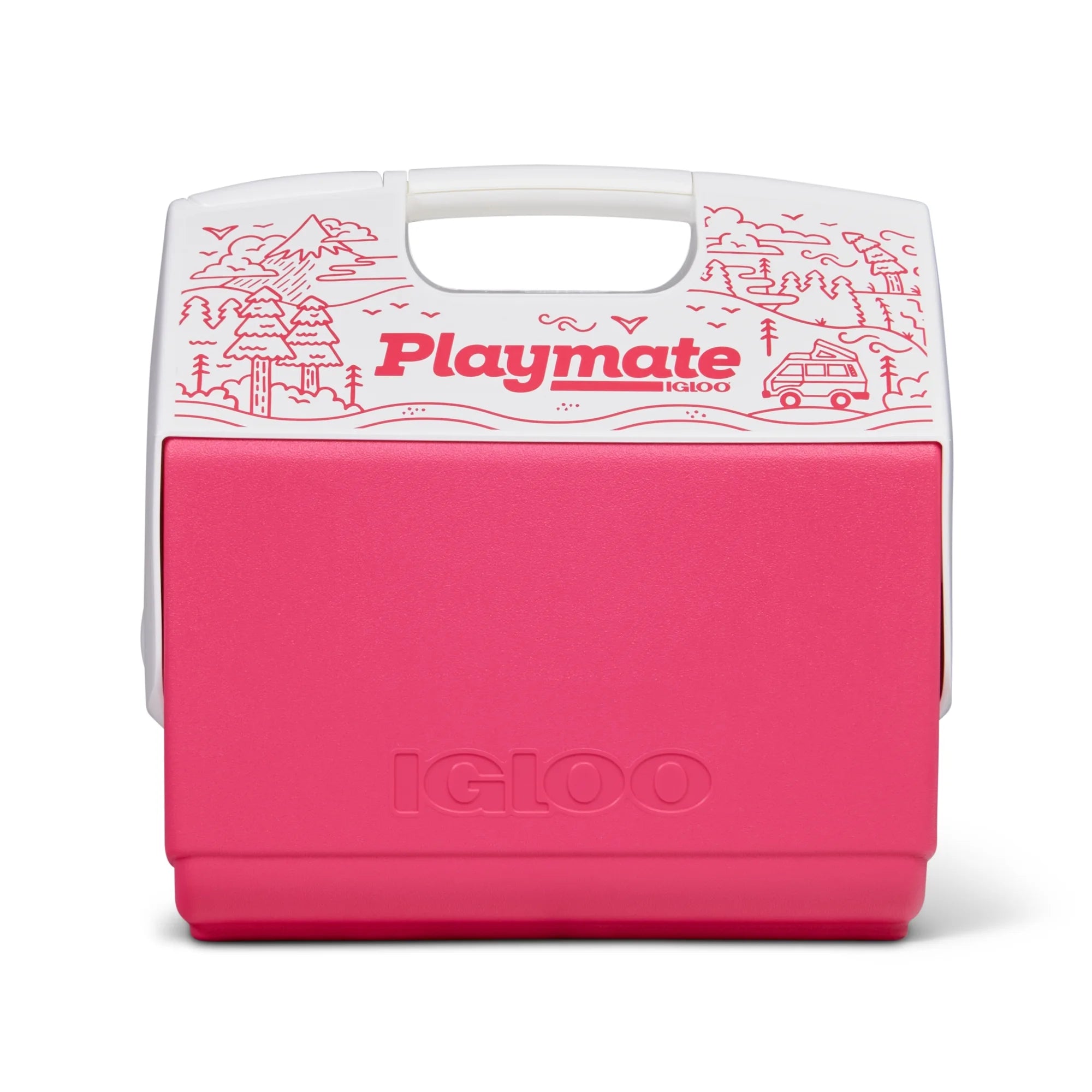 Igloo 16 qt. Hard Sided Ice Chest Cooler, Pink and White Igloo 16 qt. Hard Sided Ice Chest Cooler, Pink and White